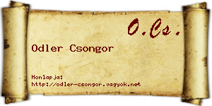Odler Csongor névjegykártya